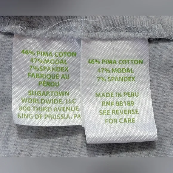 Lilly Pulitzer Maci Twist Front Top Women's S Grey 3/4 Sleeve Pima Cotton Stretc - Picture 9 of 13